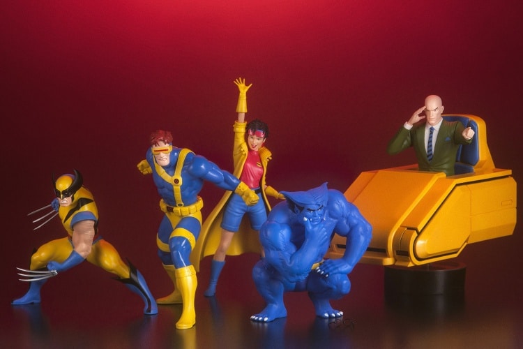Koto-X-Men-ARTFX-Professor-X-Statue-Jubilee-Wolverine-Beast-Cyclops