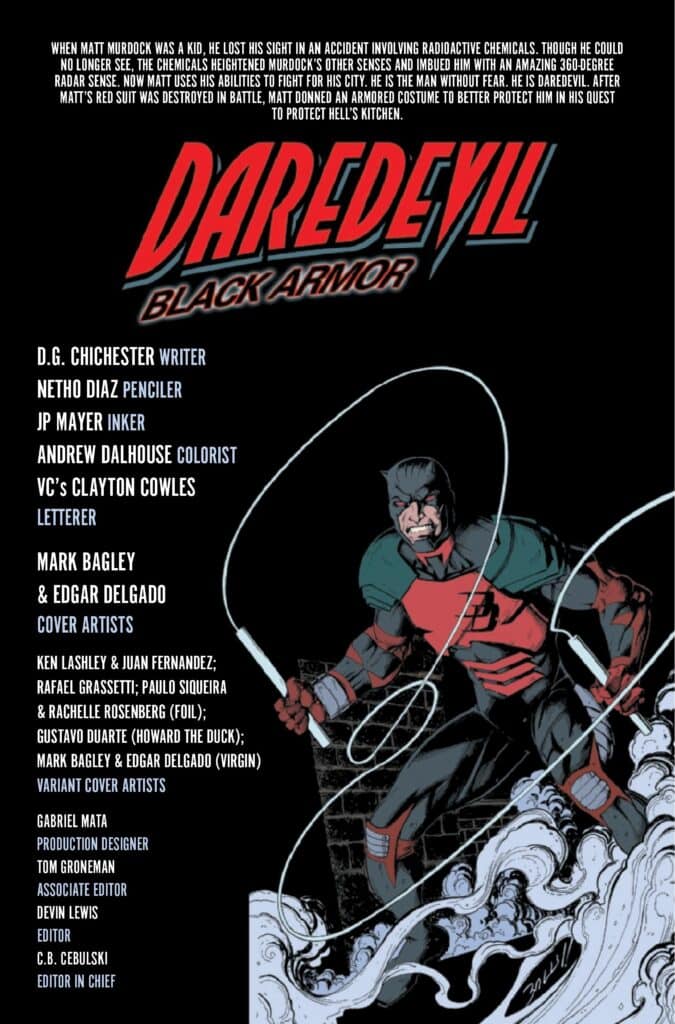 Daredevil Is Back In Black (Armor) in Daredevil: Black Armor #1 - Comic ...